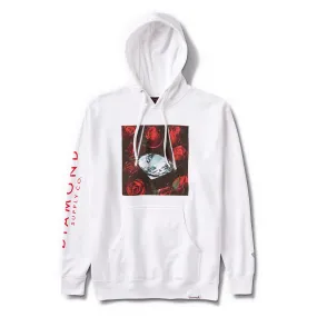 Diamond Supply Co Rose Diamond Pullover Hoodie White