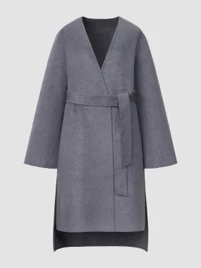 Double face wrap coat