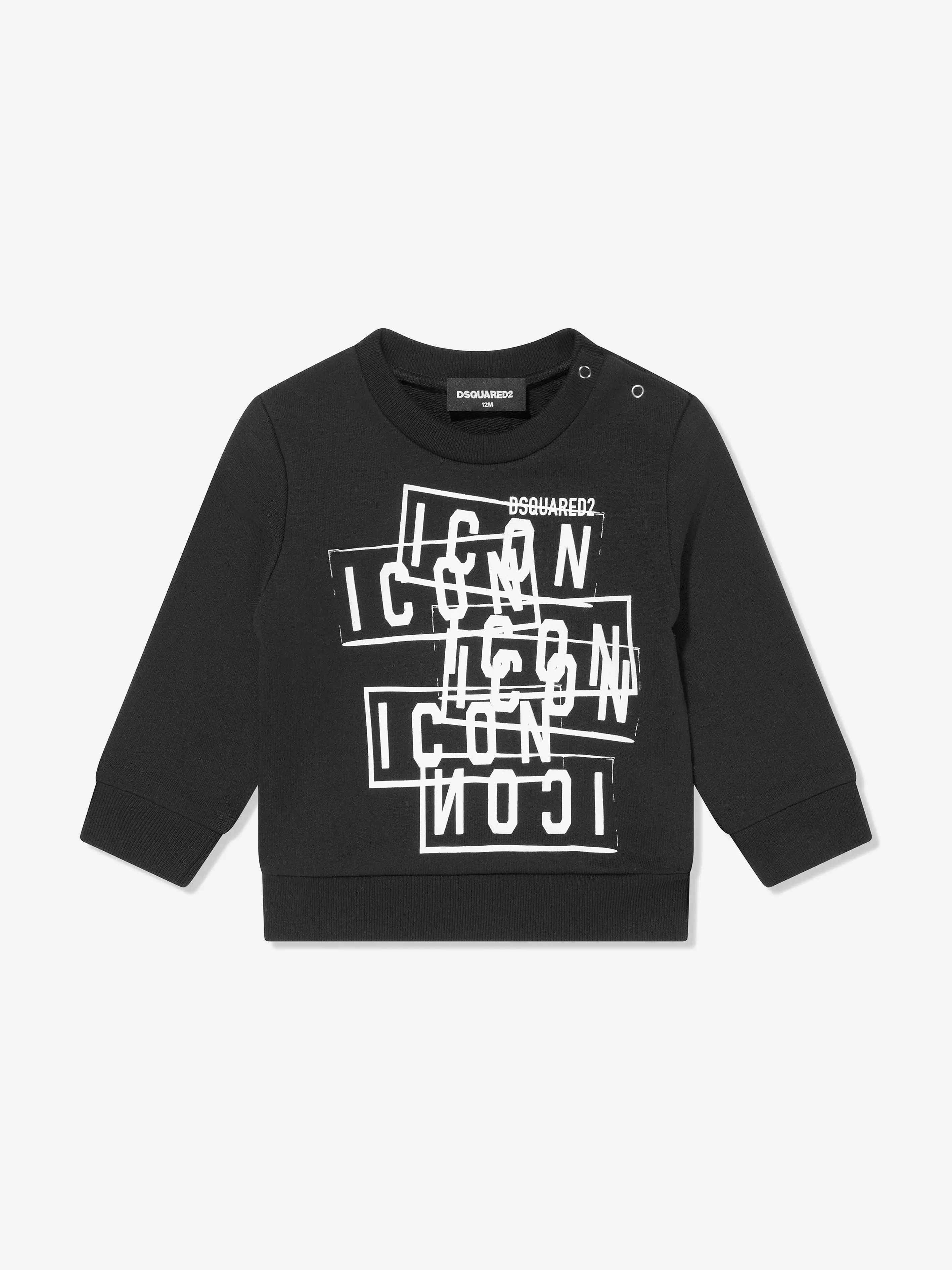 Dsquared2 Baby Multi Icon Logo Sweatshirt in Black