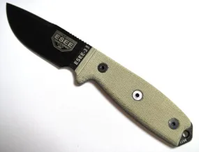 ESEE-3MIL Plain Edge w Black Blade