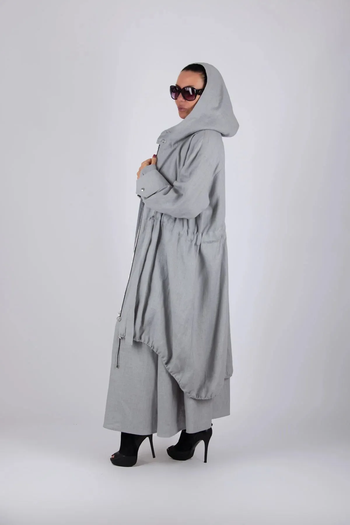 EUGF LINEN HOODED JACKET