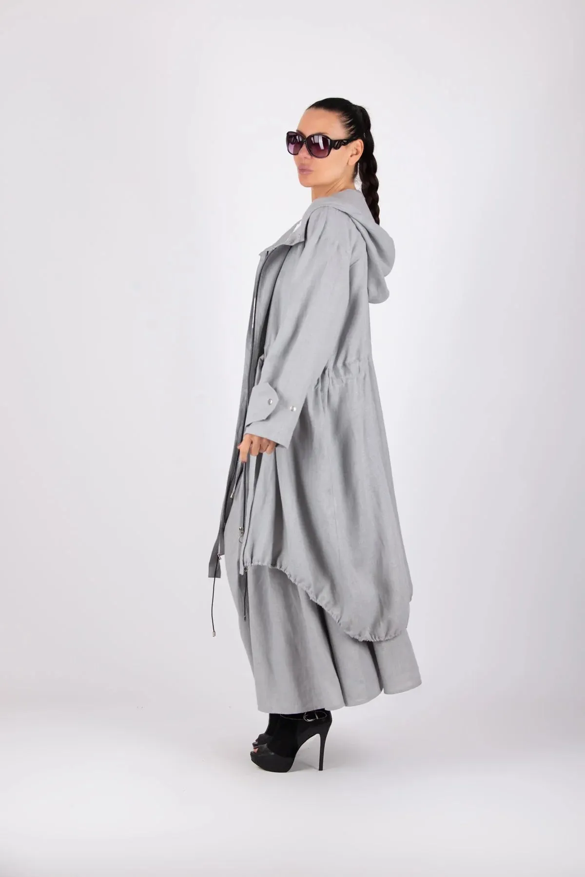 EUGF LINEN HOODED JACKET