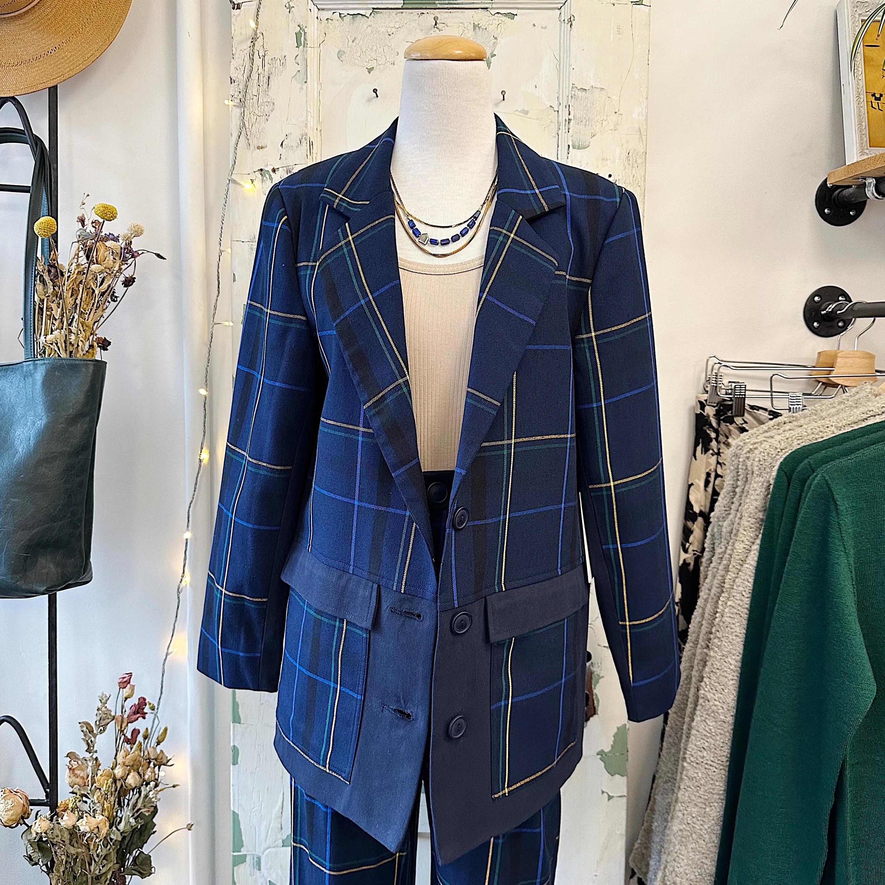 Eve Gravel // Lawers Jacket Blue Plaid