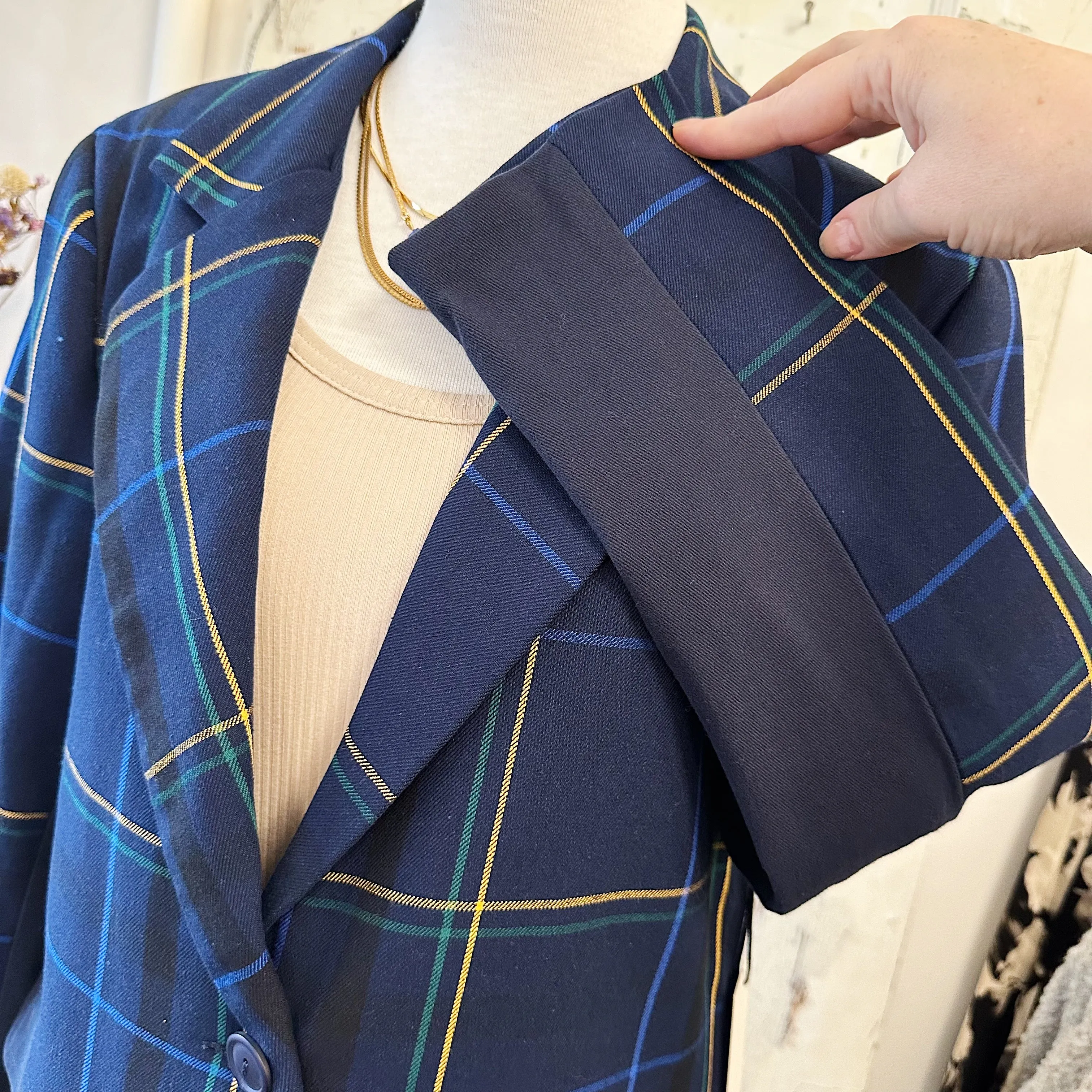 Eve Gravel // Lawers Jacket Blue Plaid