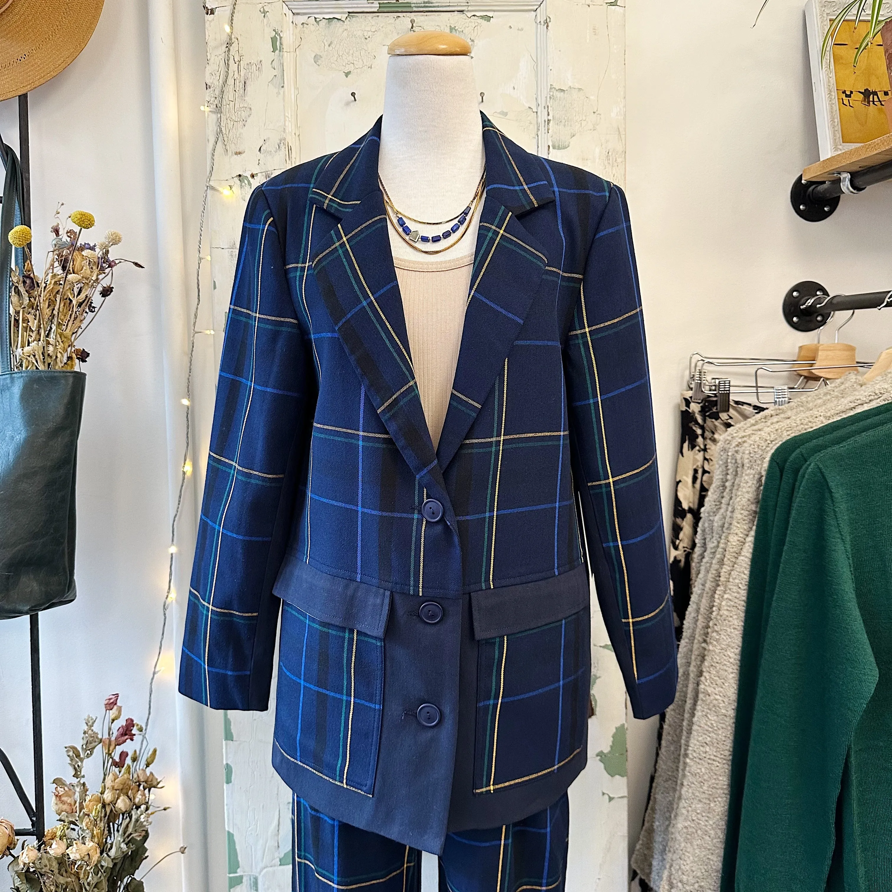 Eve Gravel // Lawers Jacket Blue Plaid