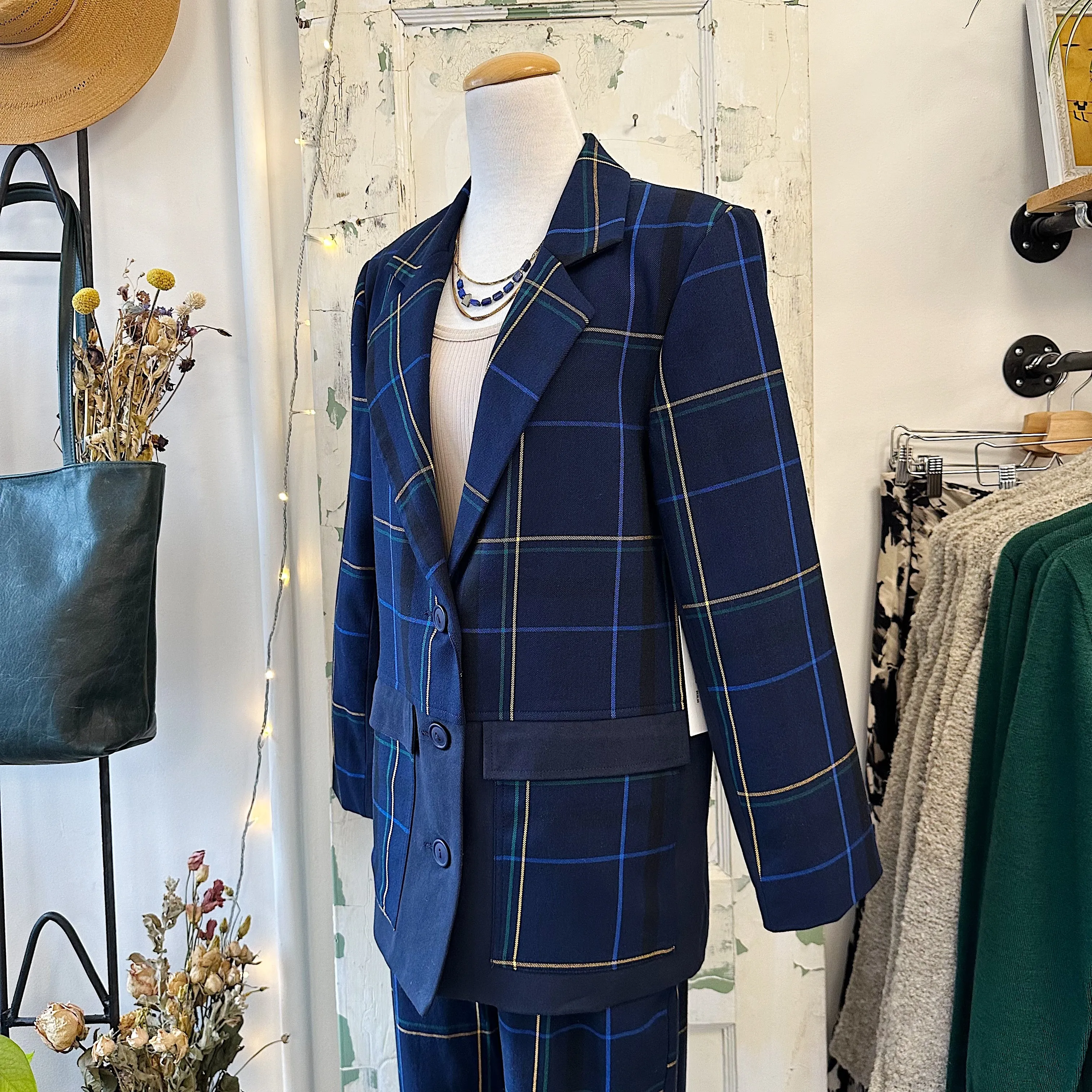 Eve Gravel // Lawers Jacket Blue Plaid