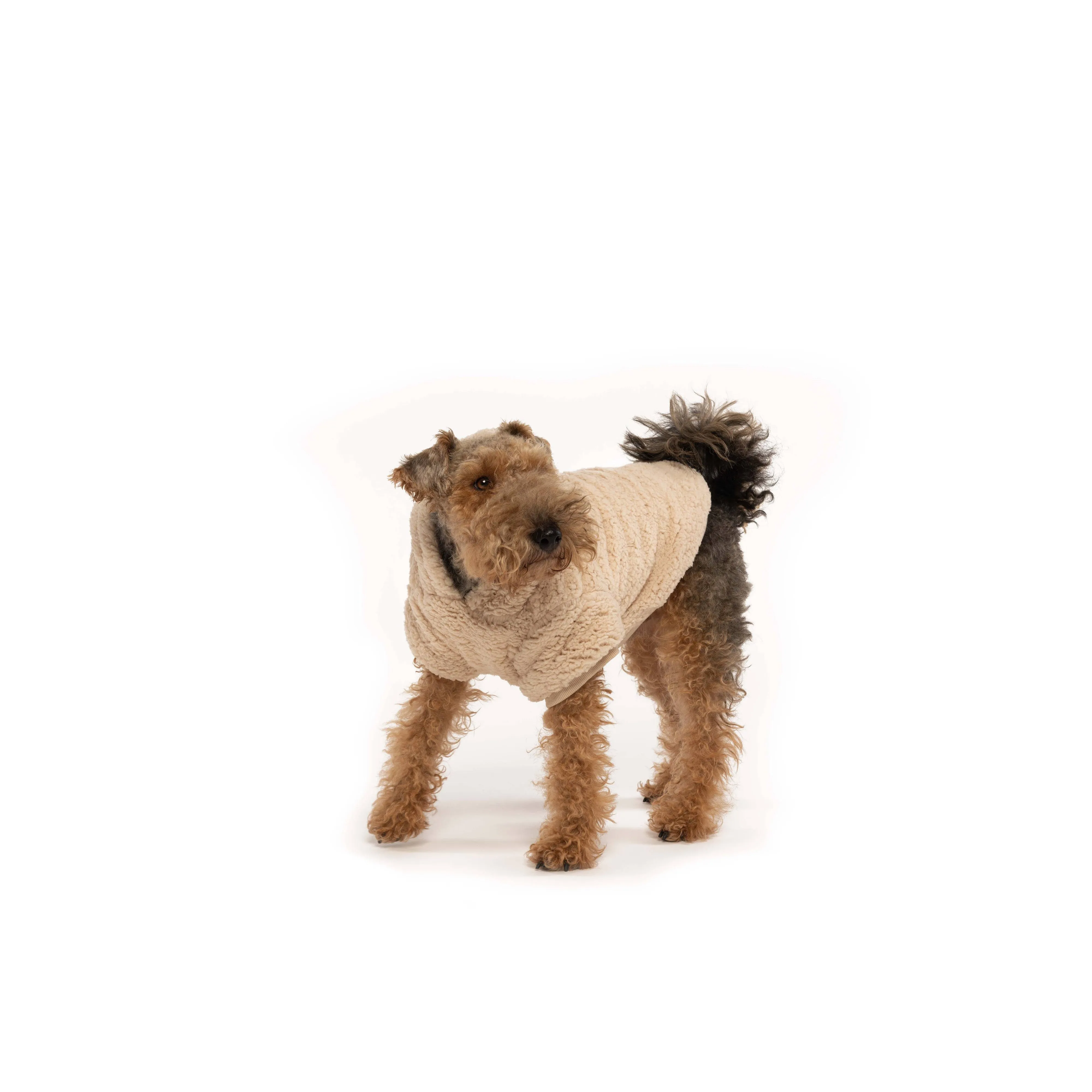 Fabdog | Cream Sherpa Dog Hoodie