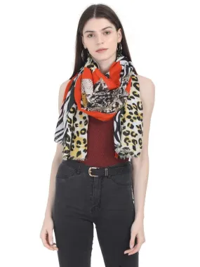 FabSeasons Yellow Fancy fashion Stylish Animal Printed Scarf