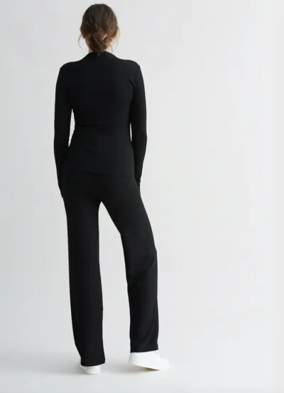 Forest soft structured flared pants - Midnight