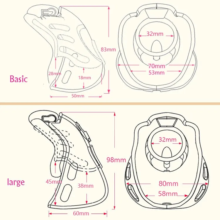 Fully Restraint Chastity Device Lock Ring