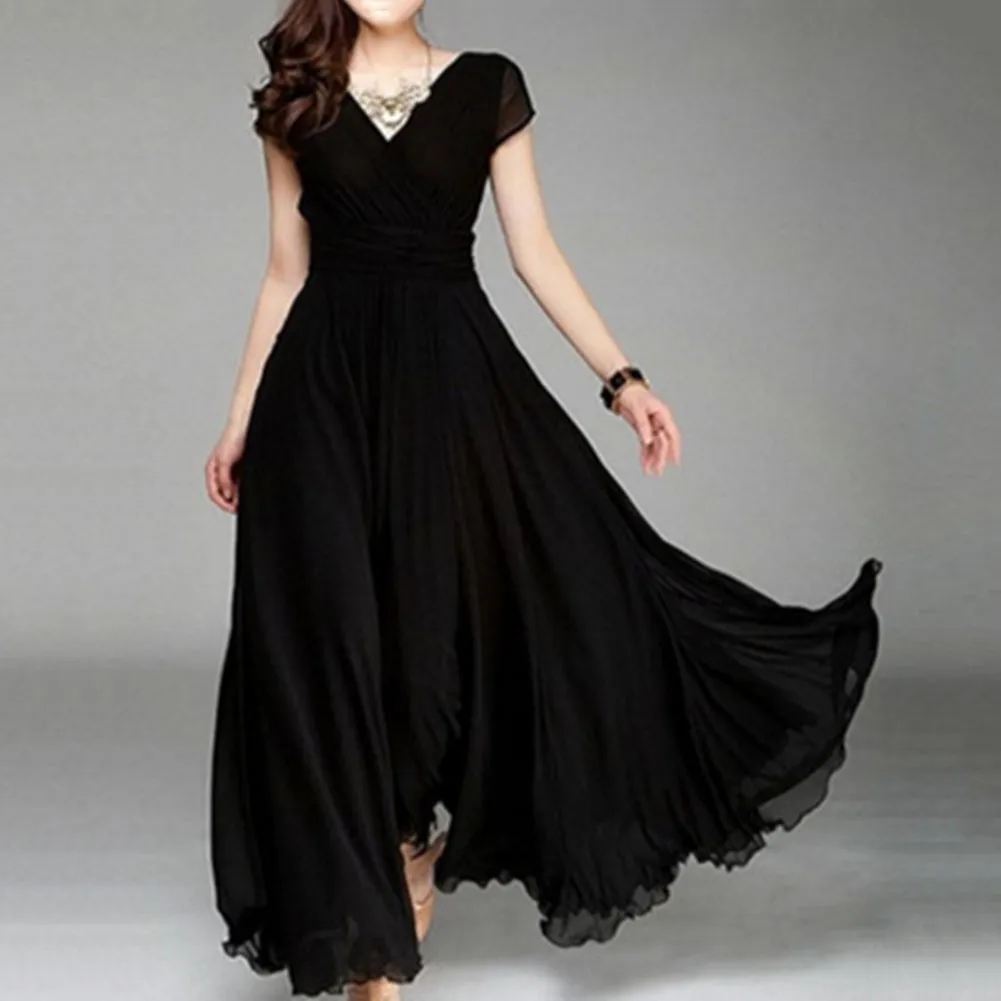 Funki Buys | Dresses | Women's High Waist Maxi Evening Dress