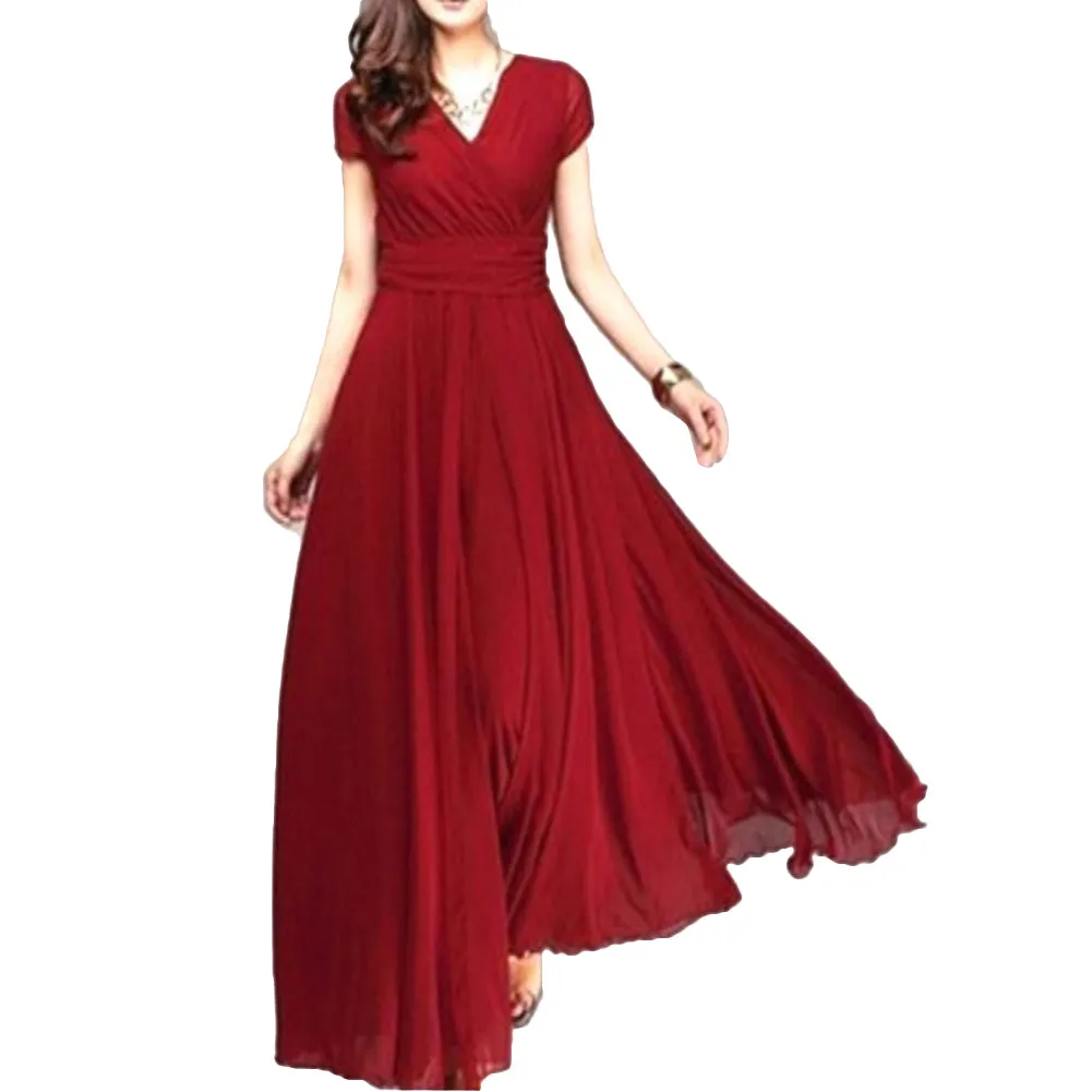 Funki Buys | Dresses | Women's High Waist Maxi Evening Dress