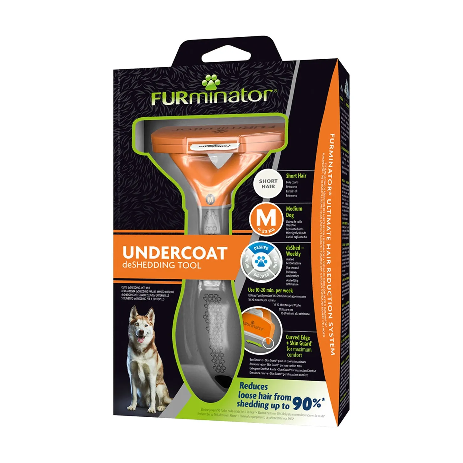 FURminator Undercoat deShedding Tool for Medium Dogs with Short Hair