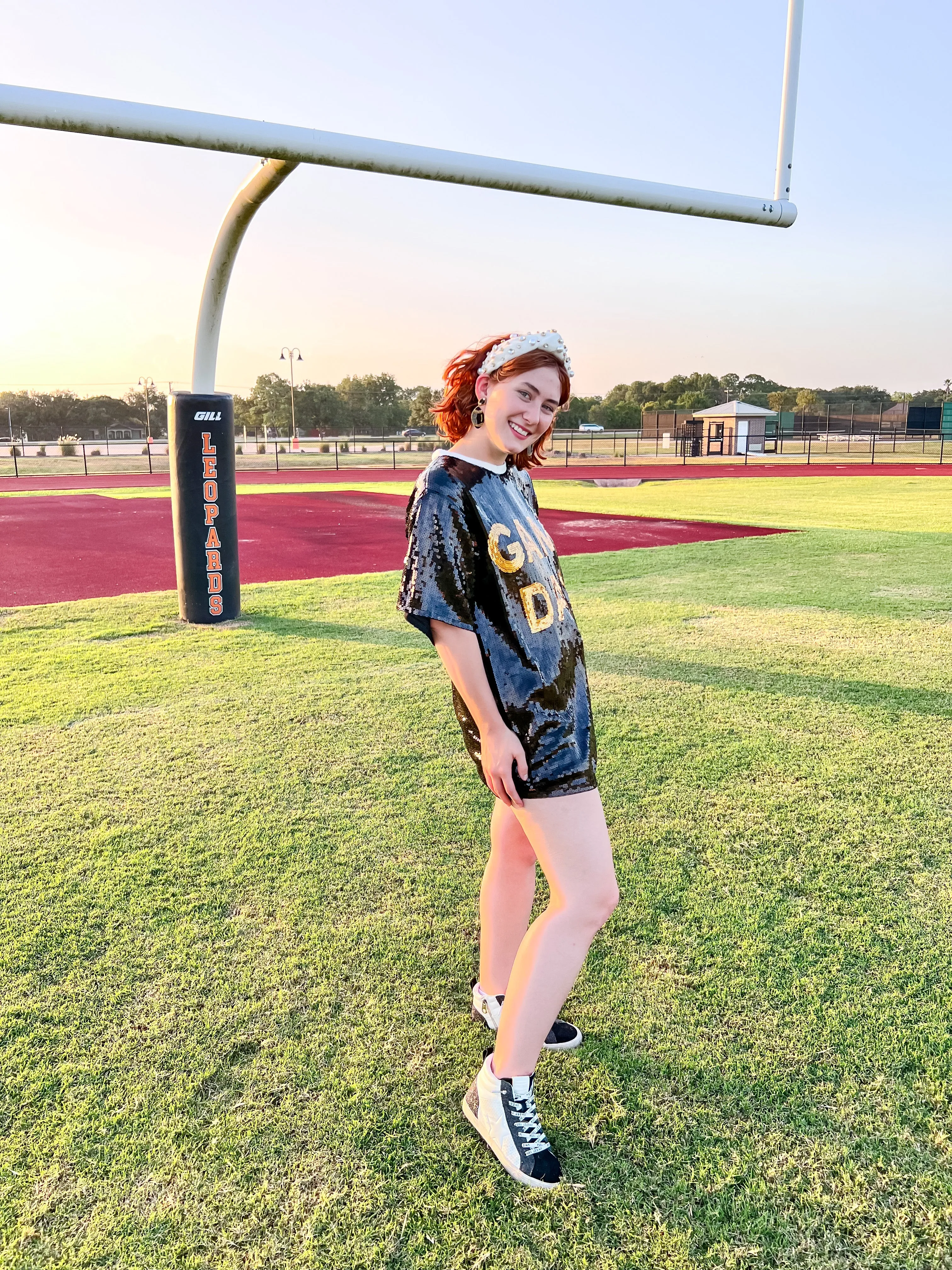 Game Day T-Shirt Dress-Black