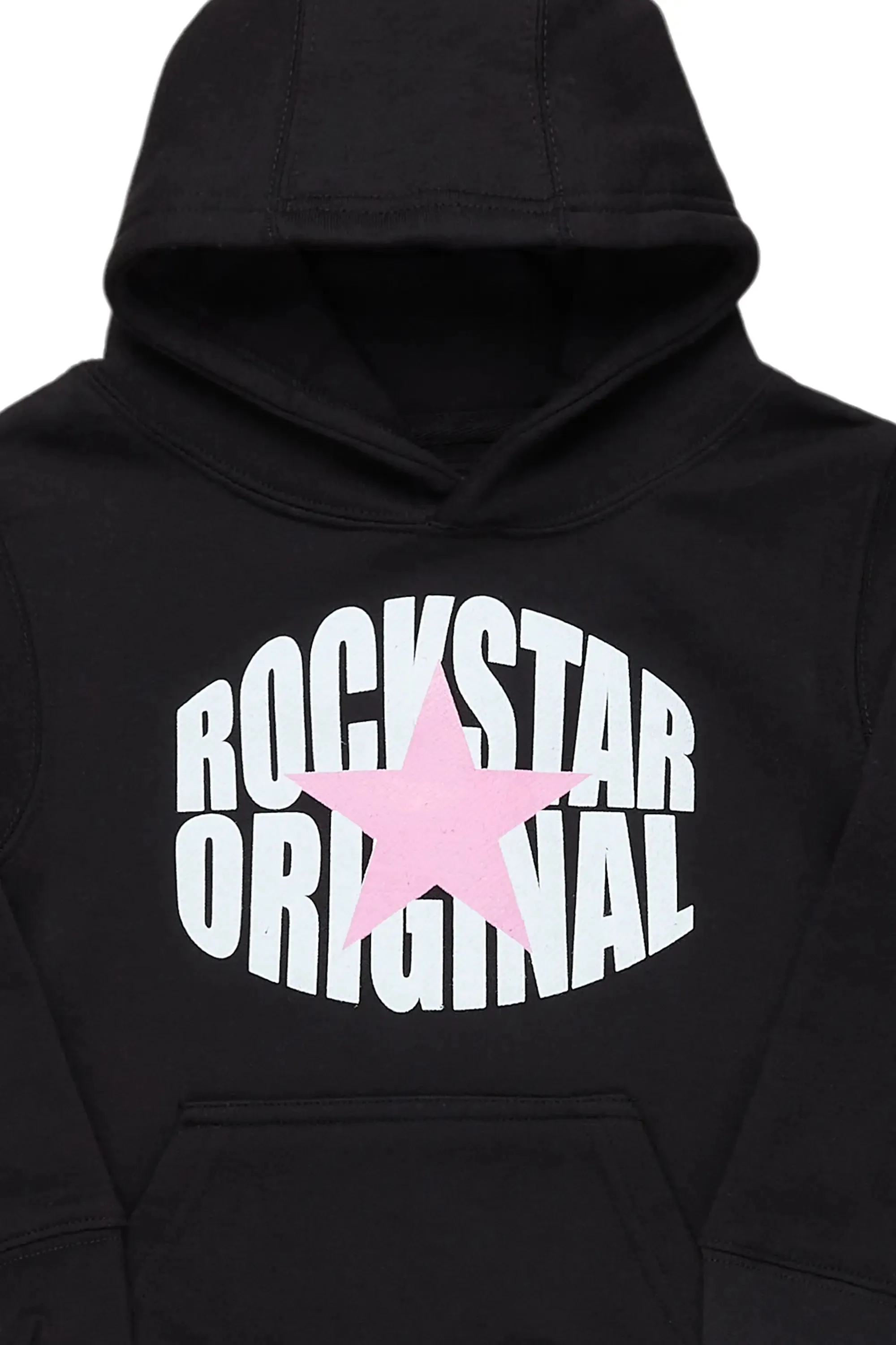 Girls Mia Black Graphic Hoodie