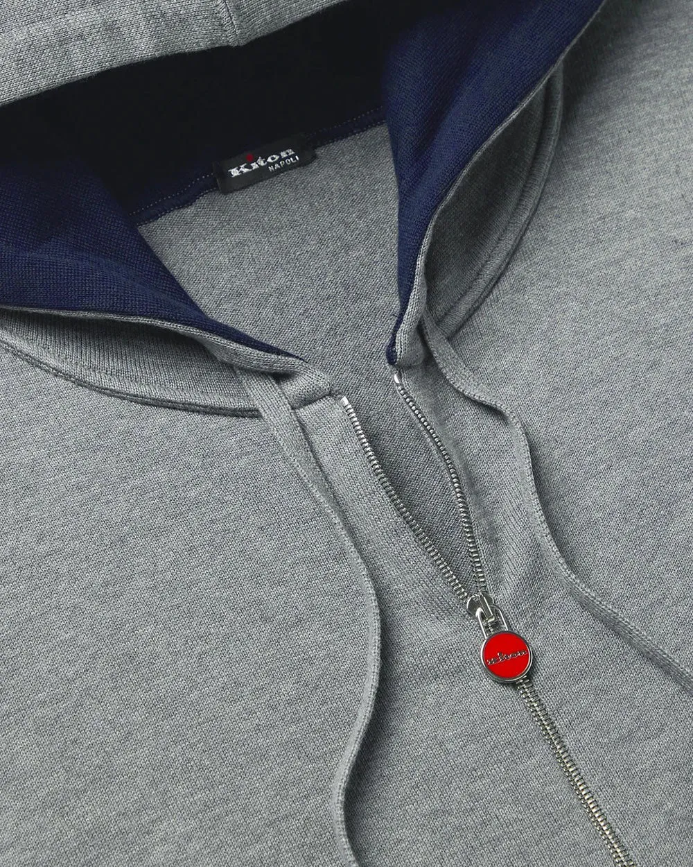 Grey Melange Zip Hoodie