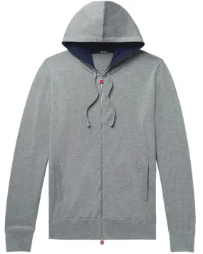 Grey Melange Zip Hoodie