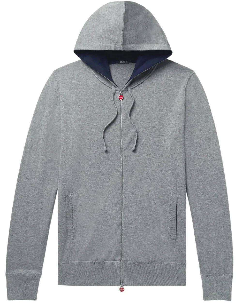 Grey Melange Zip Hoodie