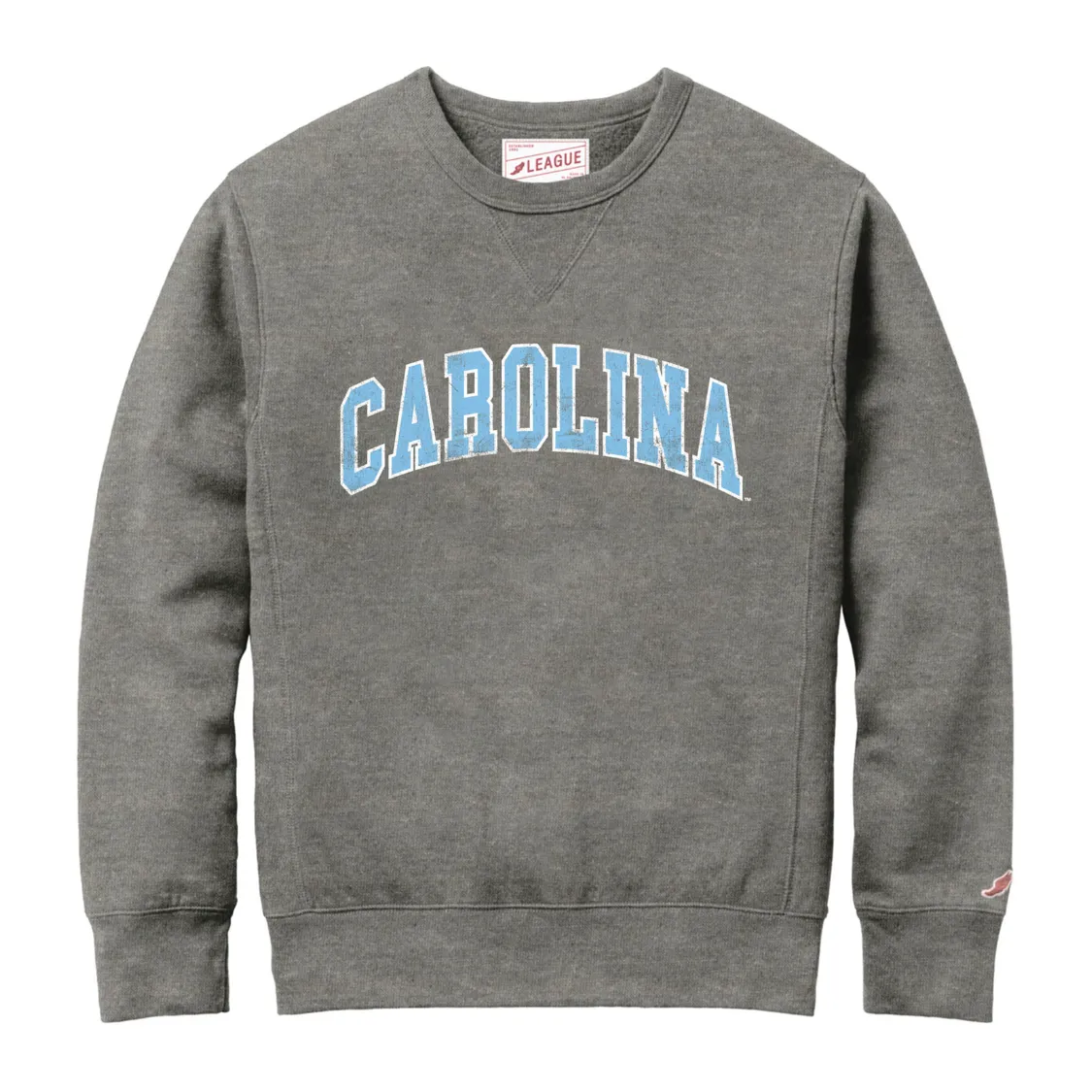 Grey UNC Crewneck Sweatshirt with Vintage CAROLINA Logo