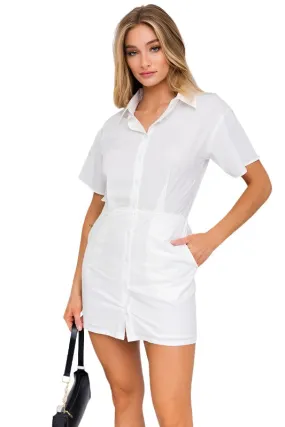 Half Sleeve Shirt Mini Dress