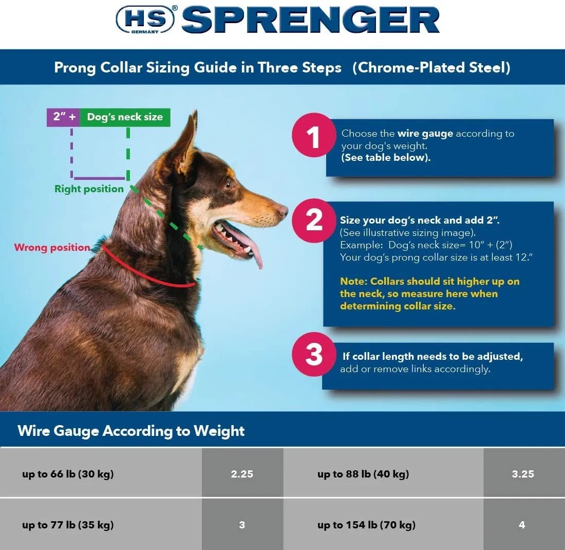 Herm Sprenger 2.25mm Prong Collar