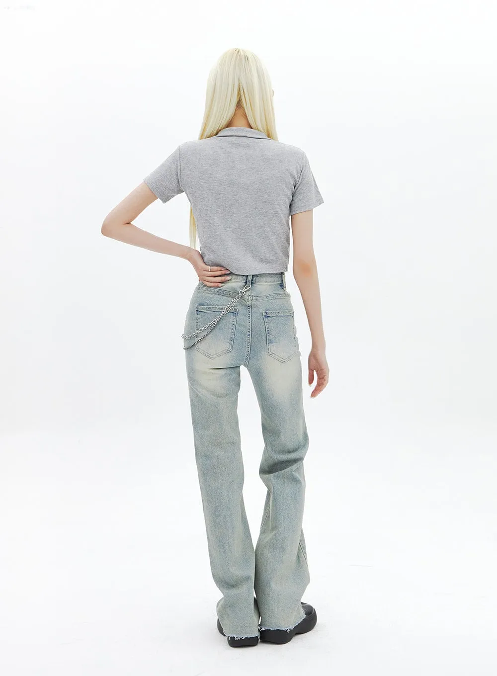 High Waist Bootcut Jeans BA320