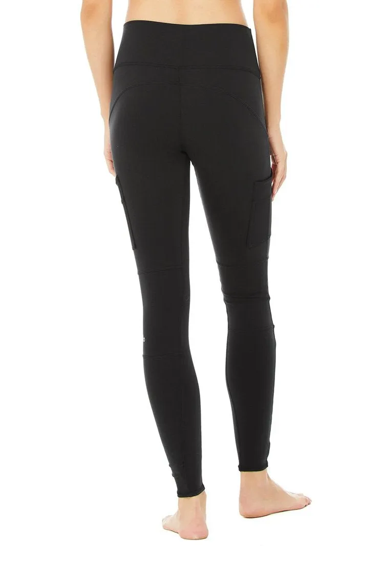 High-Waist Cargo Legging - Black