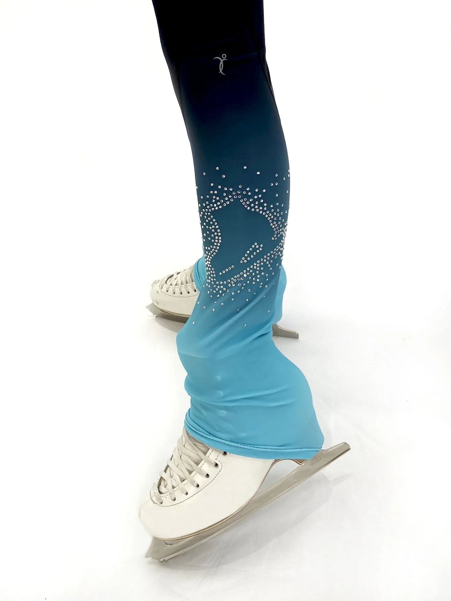 High Waist Pastel Sprinkle Skate Faded Legging - Blue