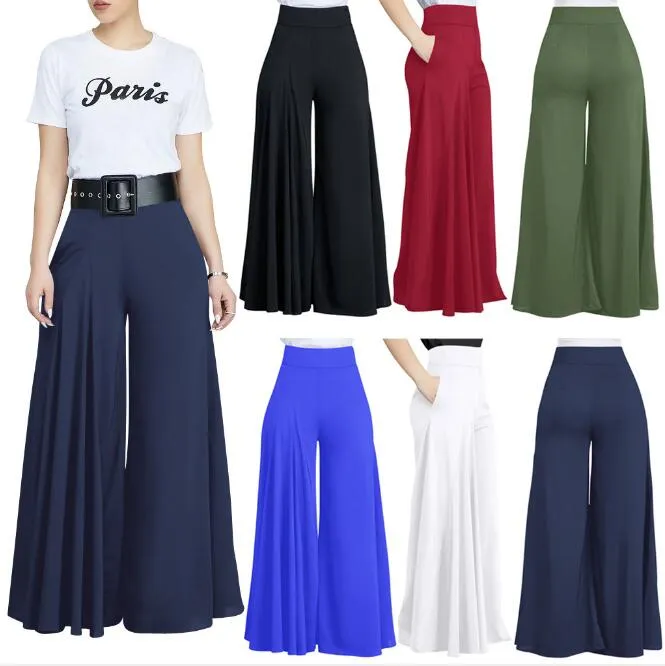 High Waist Wide Leg Palazzo Pants (6 colors)