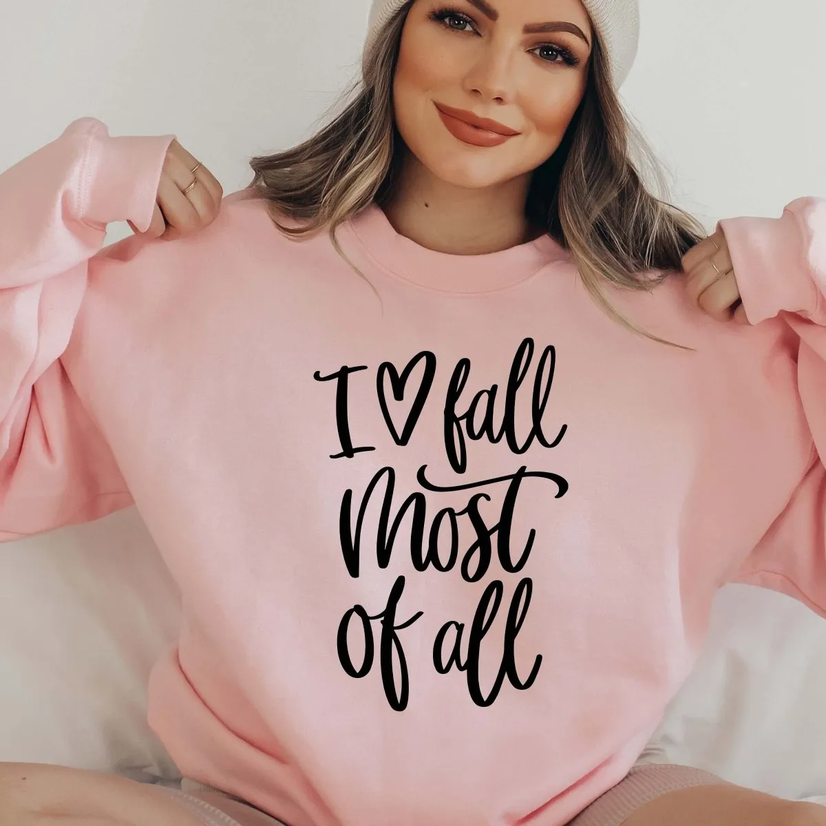 I Love Fall Most Of All Wholesale Graphic Sweatshirt - Fast Shipping