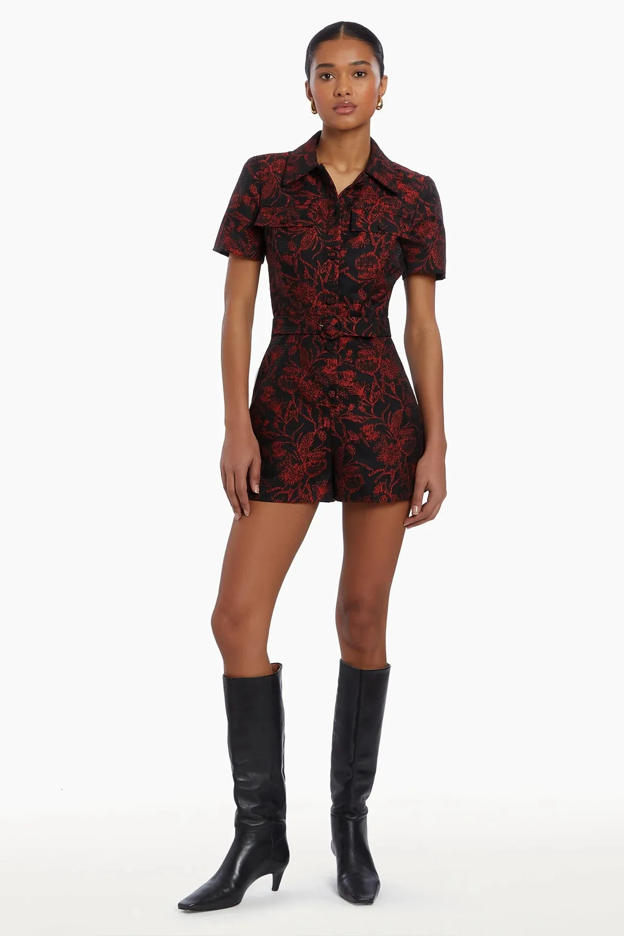 Ireland Romper (Red/Black)