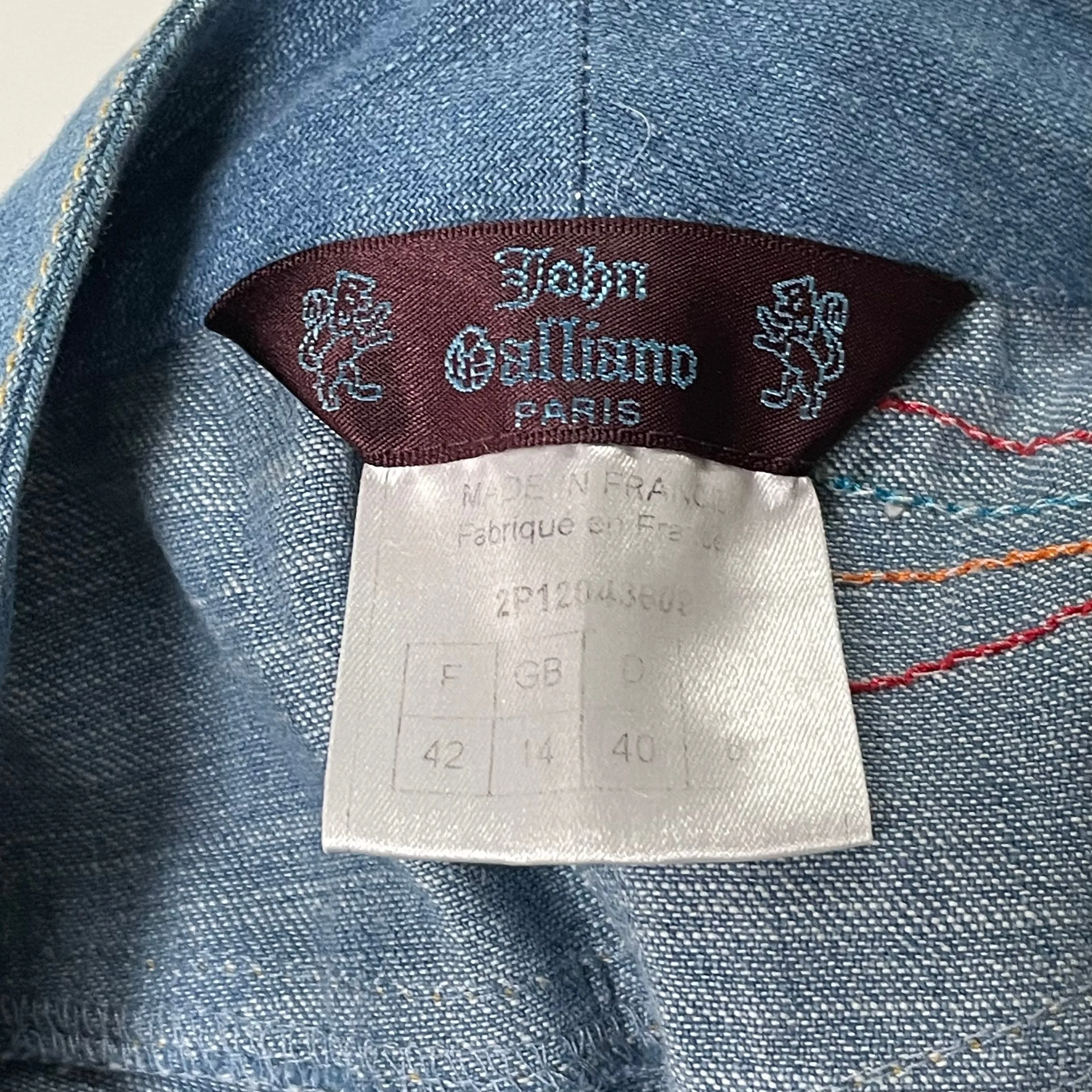 JOHN GALLIANO Spring Summer 2002 Flared Denim Patchwork Pants