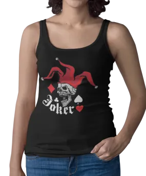 Joker Skull Tattoo Design Adult Womens Vest Top