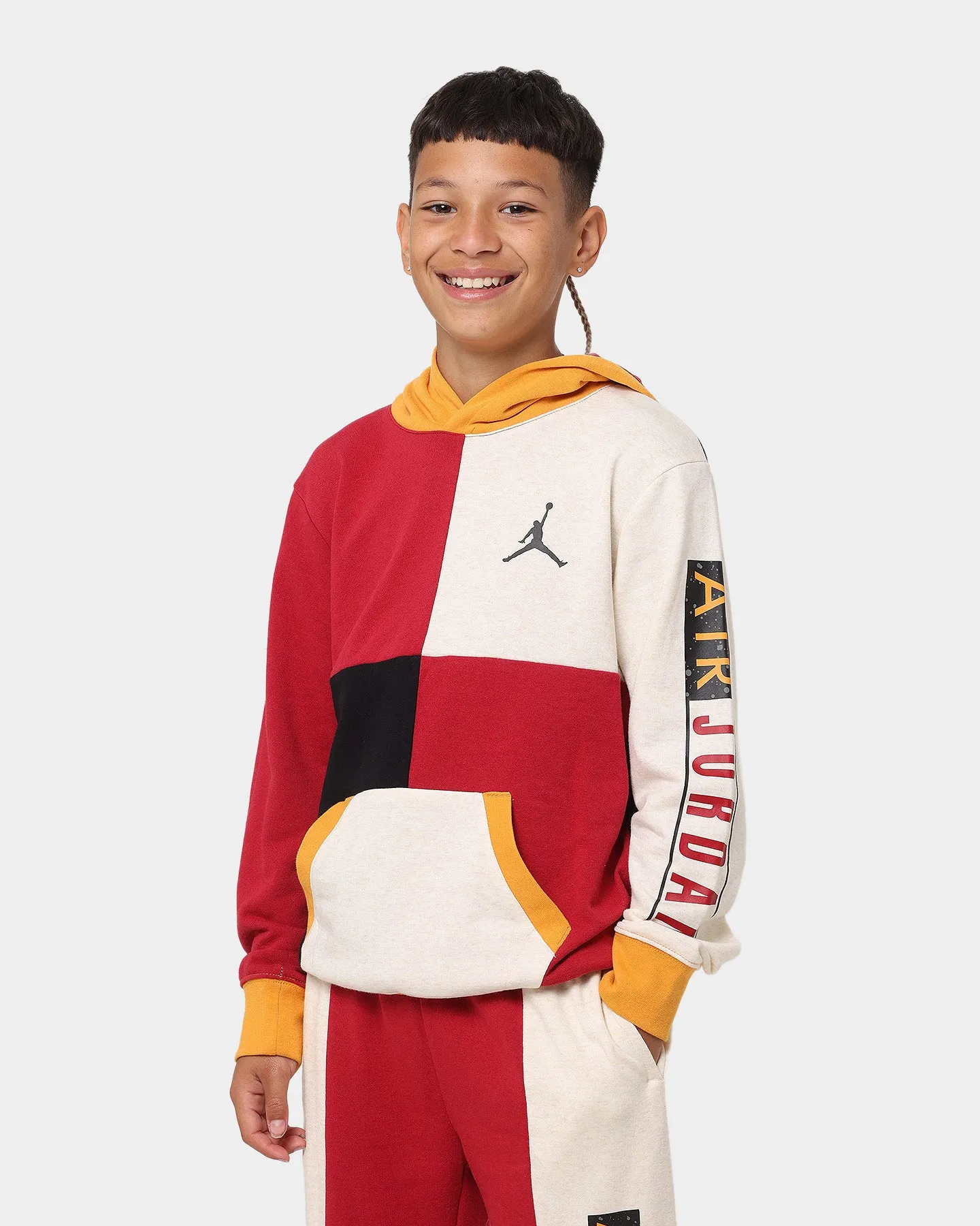 Jordan Kids' Paprika Fleece-Tech Pullover Hoodie Paprika