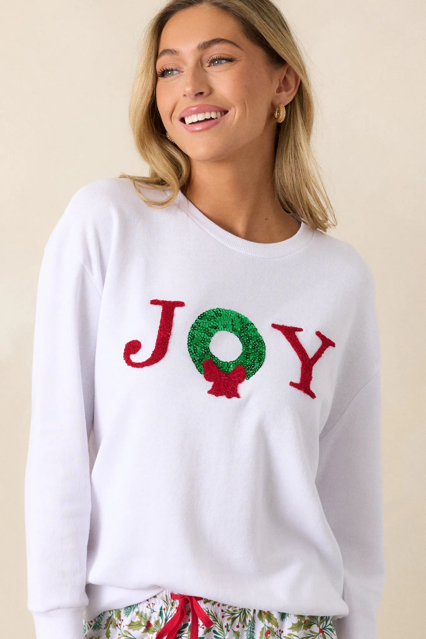 Joy To The World White Sweatshirt