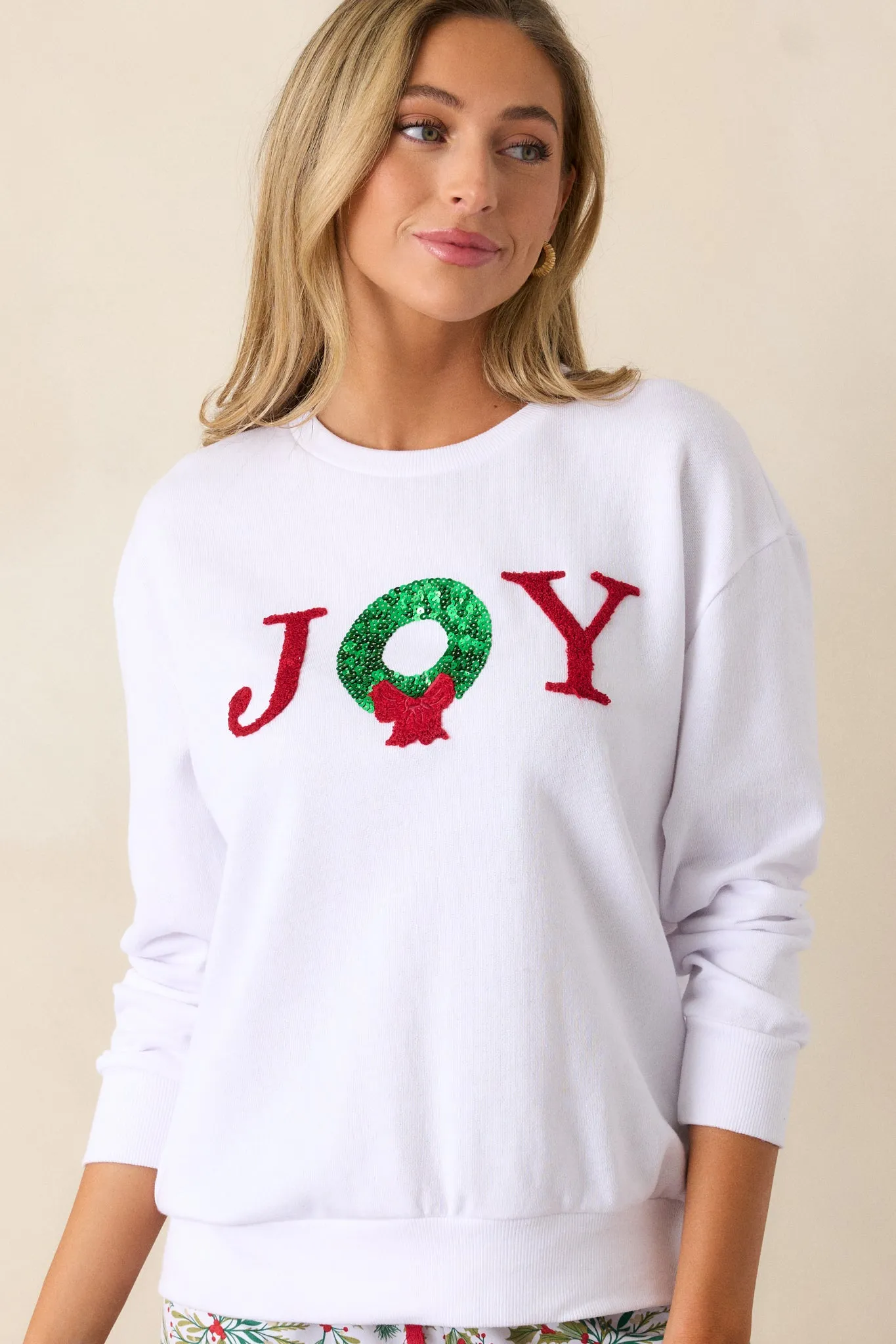 Joy To The World White Sweatshirt