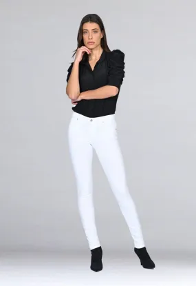 Jude Mid Rise Skinny - Snow White