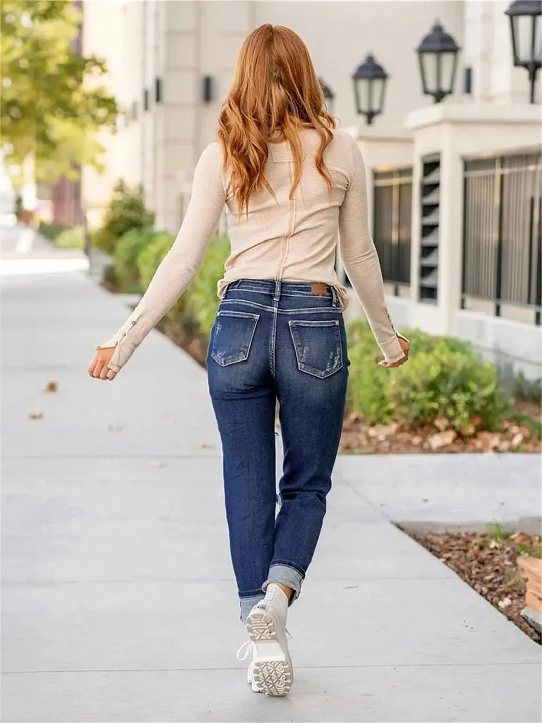 Judy Blue - Distressed comfortable boyfriend jeans