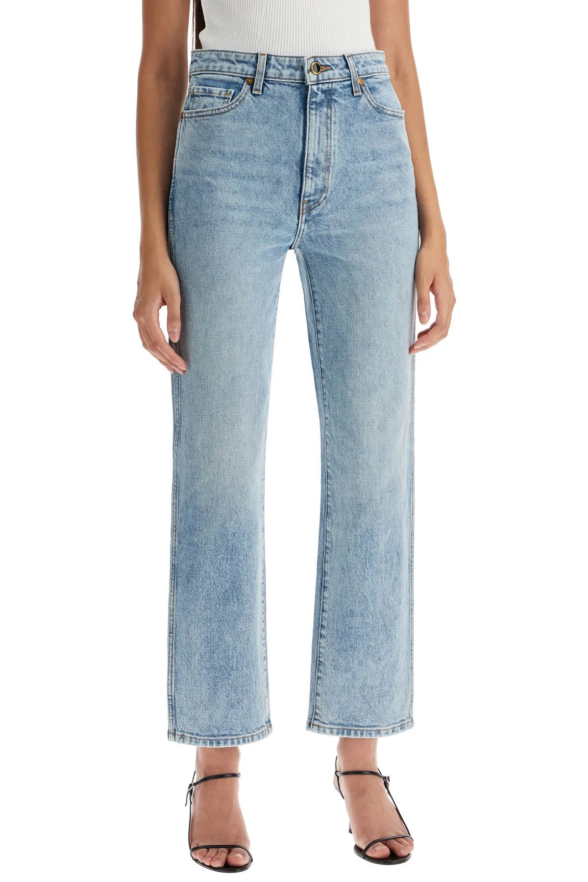 KHAITE "cropped straight leg abigail jeans"