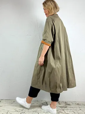 Khaki/Orange Oversized Coat