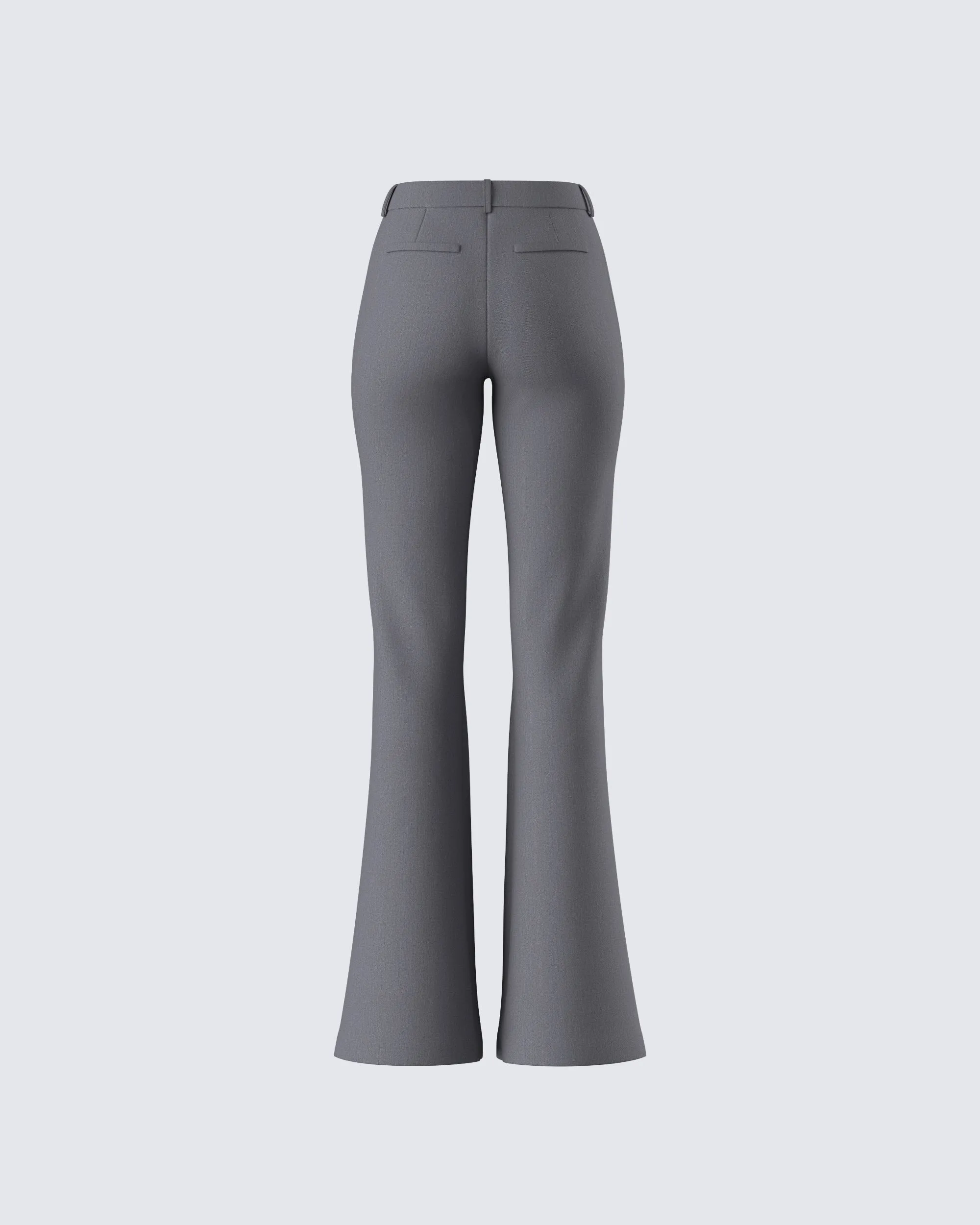 Kimberly Grey Flared Trouser Pant