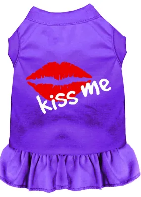 Kiss Me Screen Print Dress Purple 4x (22)