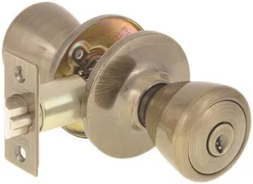 Legend Brass Entry Lockset Tulip Knob Ka3 Adjustable Backset Kw1 Antique Brass