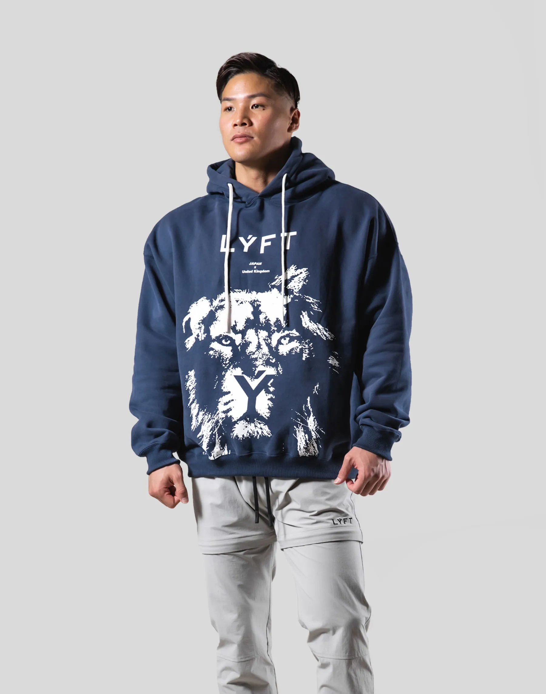 Lion Pullover Hoodie - Navy