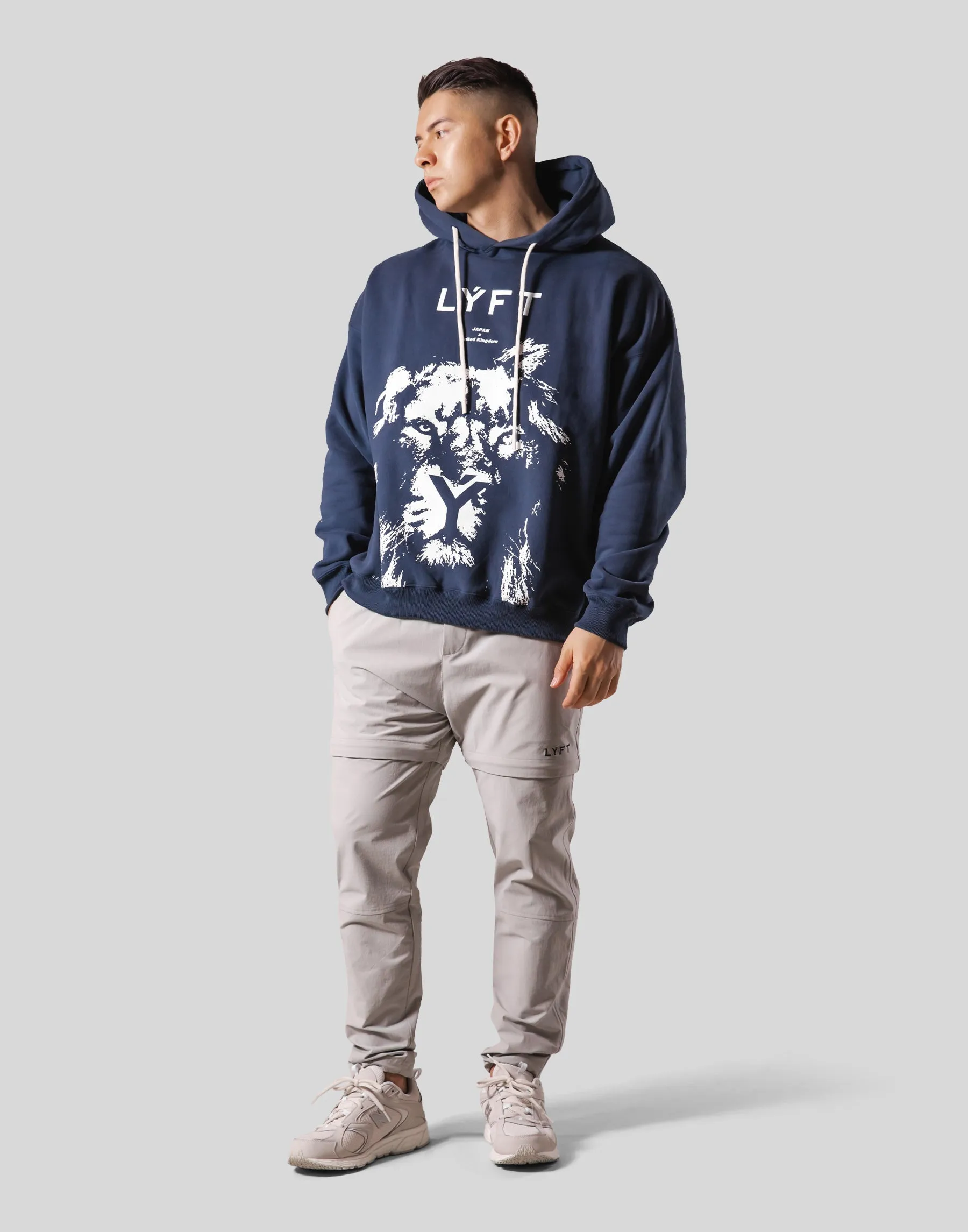 Lion Pullover Hoodie - Navy