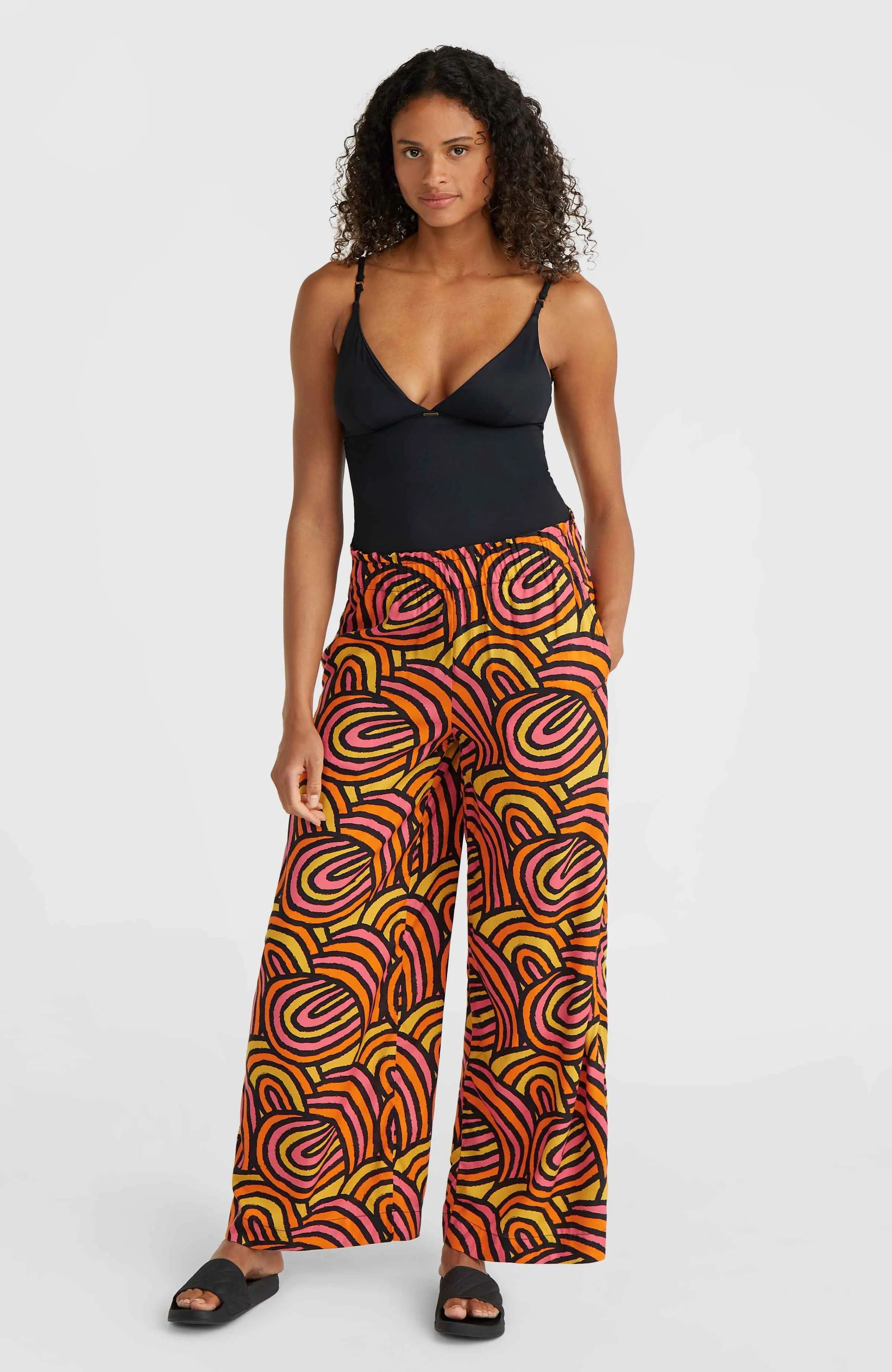 Malia Beach Pants | Orange Rainbow Stripe