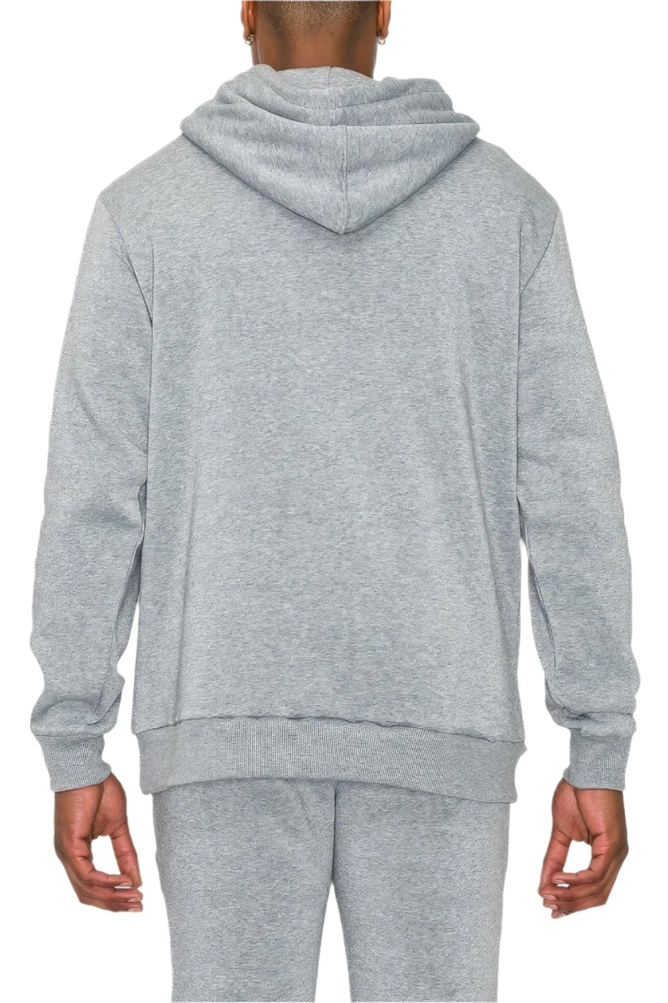 Mens Heather Grey Fleece Pullover