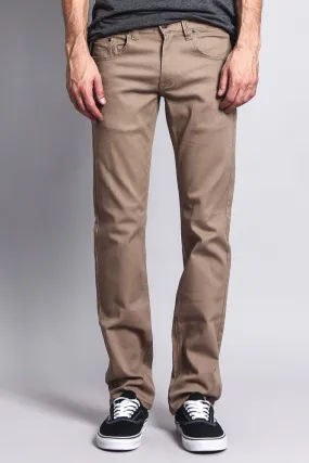 Men's Slim Fit Colored Jeans (Taupe)