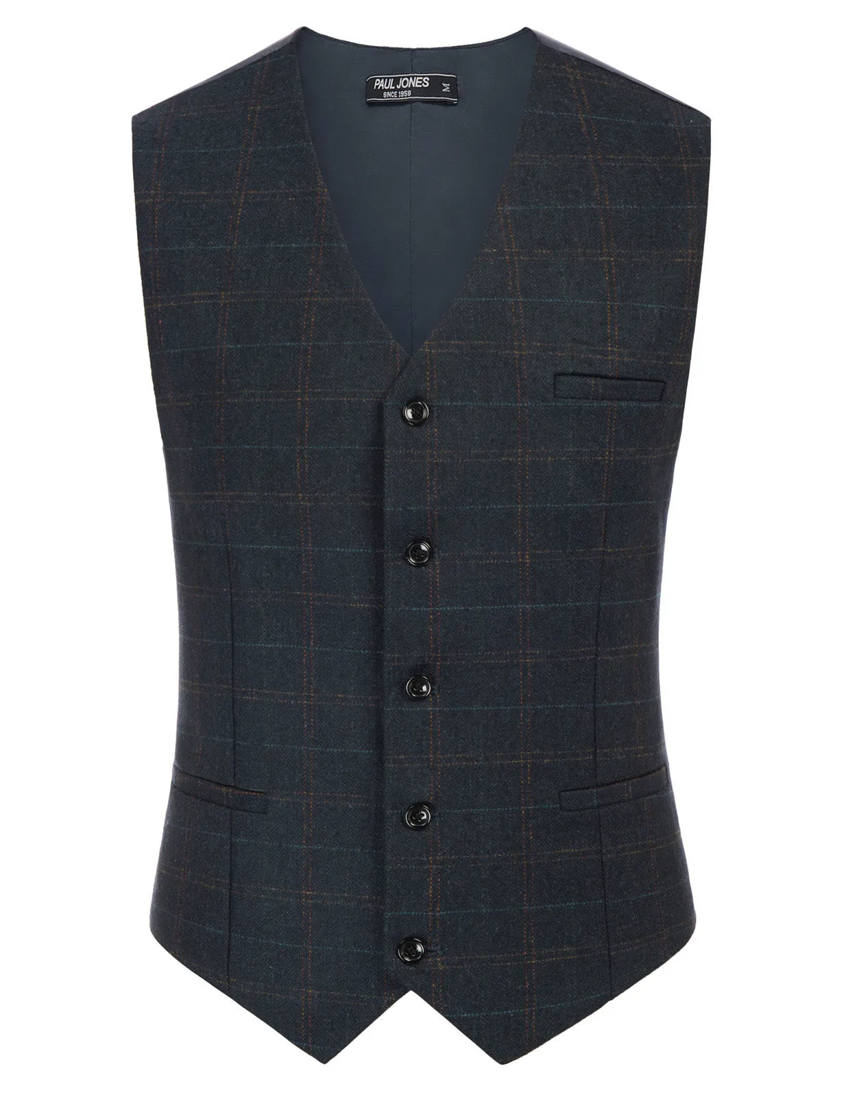 Men’s Slim Fit V-Neck Single Breasted Handkerchief Hem Waistcoat Vest Coat