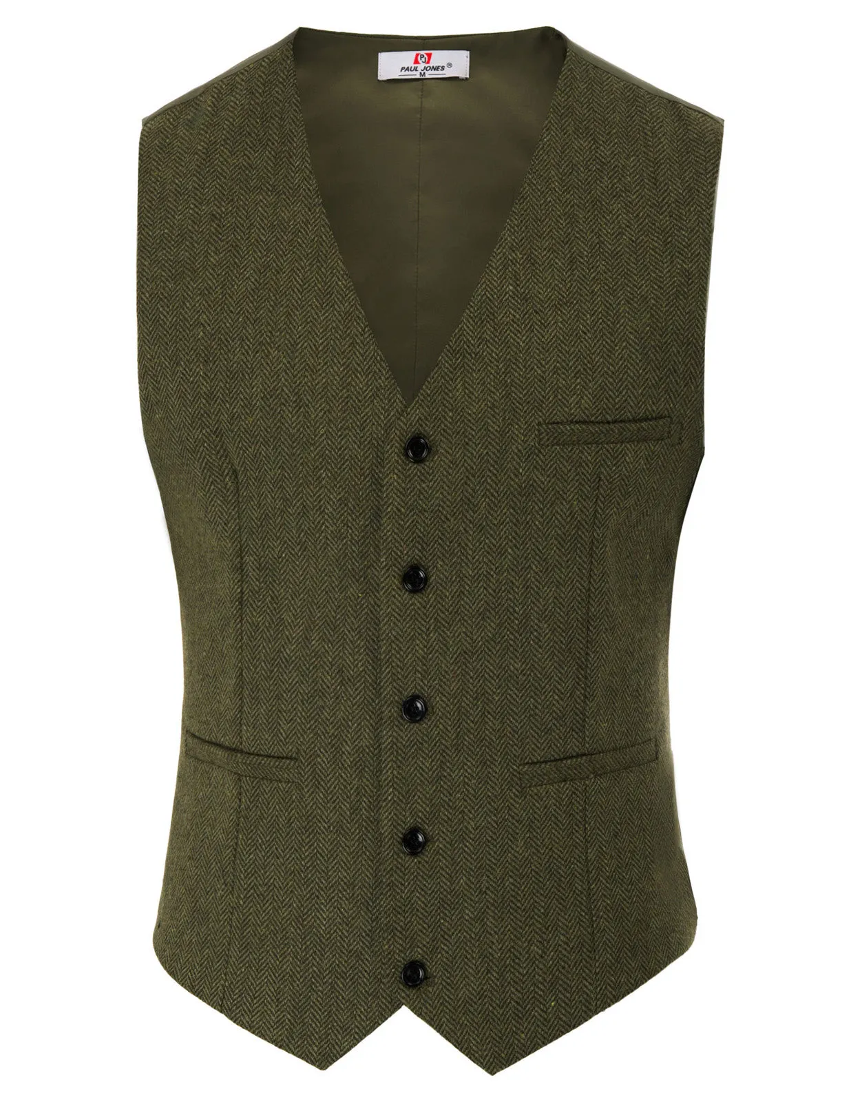 Men’s Slim Fit V-Neck Single Breasted Handkerchief Hem Waistcoat Vest Coat